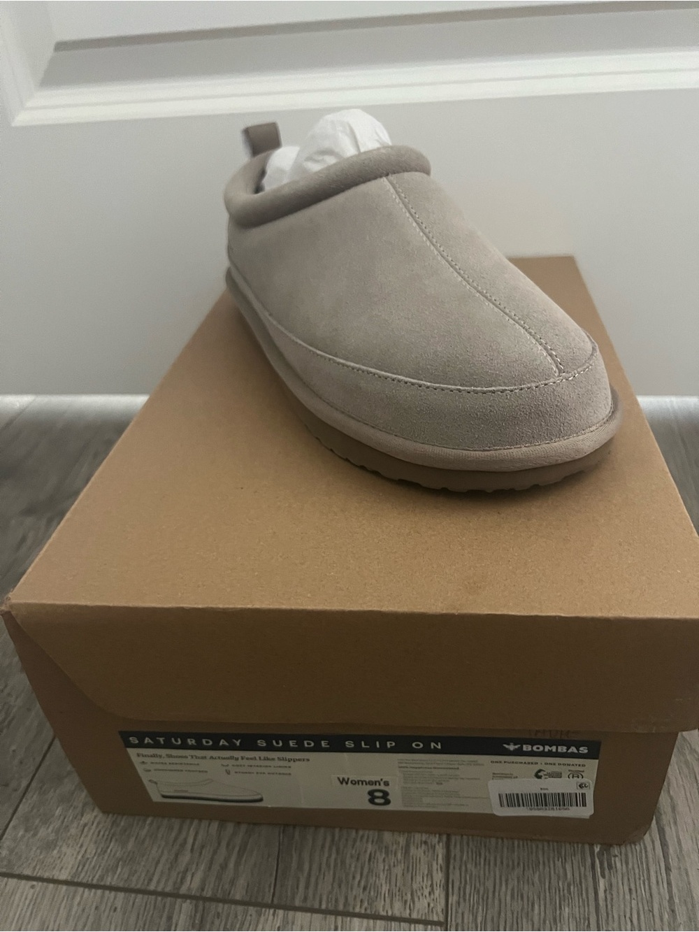 Bombas Women’s Saturday Suede Slip-On in Taupe